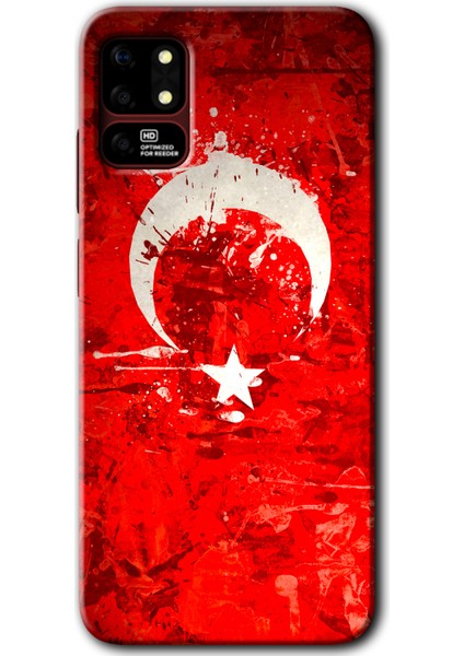 Reeder S19 Max Kılıf Hd Desen Baskılı Arka Kapak + Kırılmaz Cam - Albayrak 2