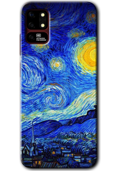 Reeder S19 Max Kılıf Hd Desen Baskılı Arka Kapak - Starry Night