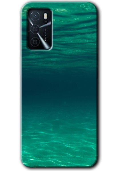 Oppo A16 Kılıf Hd Desen Baskılı Arka Kapak + Kırılmaz Cam - Derin Deniz