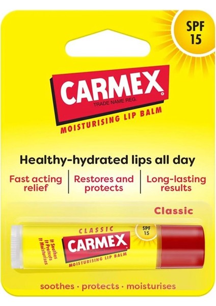 Klasik Dudak Balmı SPF15 Parlak Etkiyle 4.25G Sağlıklı Dudaklar İçin