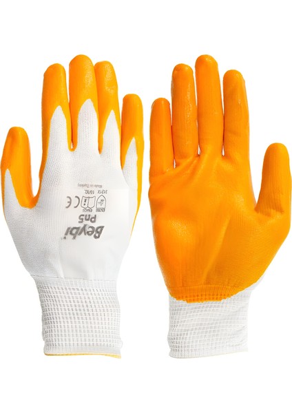 Pn5 Nitril Eldiven Polyester Astarlı No:10 Xl Beden Iş Eldiveni 12 Adet fiyatları