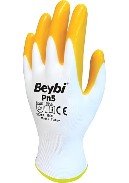 Pn5 Nitril Eldiven Polyester Astarlı No:10 Xl Beden Iş Eldiveni 12 Adet fırsatları