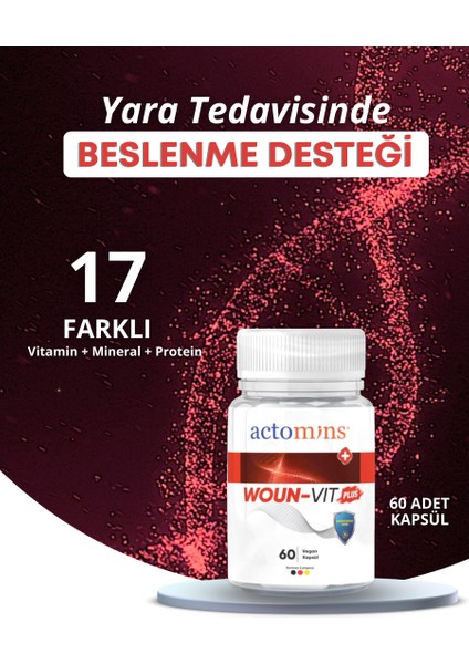 Woun-Vit Plus 60 Kapsül  Takviye Edici Gıda