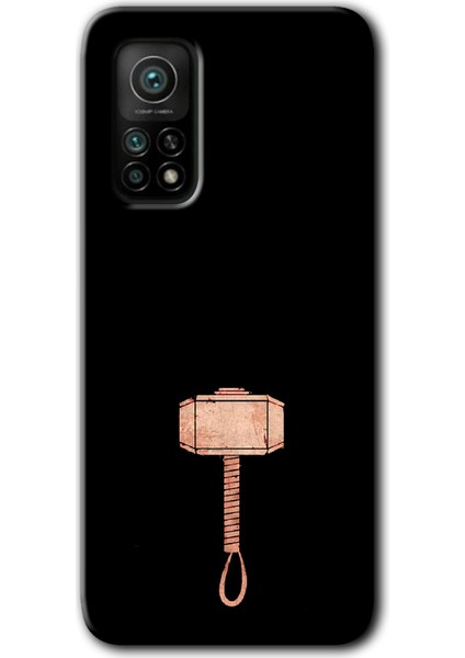 Xiaomi Mi 10T Kılıf Hd Desen Baskılı Arka Kapak + Kırılmaz Cam - Thor Çekiç