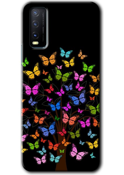 Vivo Y20S Kılıf Hd Desen Baskılı Arka Kapak + Kırılmaz Cam - Cacti Prairies