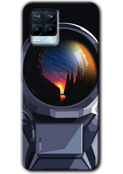 Realme 8 Pro Kılıf Hd Desen Baskılı Arka Kapak - Astronot