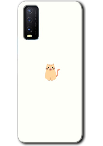 Vivo Y20S Kılıf Hd Desen Baskılı Arka Kapak - Cat Minimalism