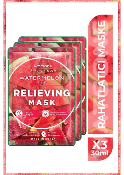 Fruity Maske Watermelon Relieving Maske * 3 Adet