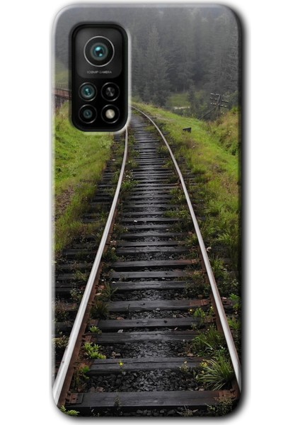 Xiaomi Mi 10T Kılıf Hd Desen Baskılı Arka Kapak + Kırılmaz Cam - Tren Yolu