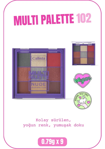 Callista Multi Palette Eyeshadow Göz Farı Paleti 102 Nude İnspiration