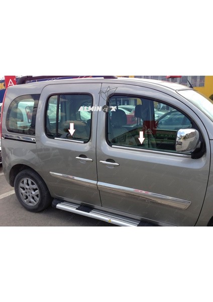 Renault Kangoo Krom Cam Çıtası 4 Prç. 2008 Sonrası