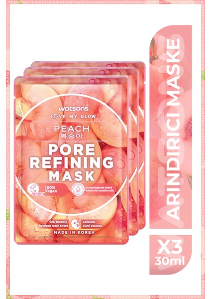 Fruity Maske Peach Pore Refining Maske * 3 Adet