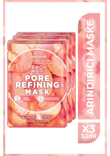 Fruity Maske Peach Pore Refining Maske * 3 Adet