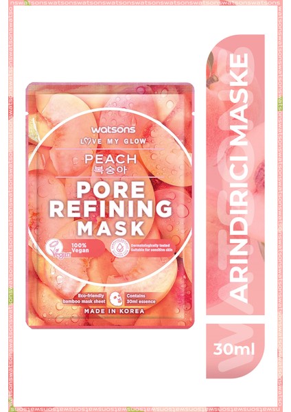 Fruity Maske Peach Pore Refining Maske * 3 Adet