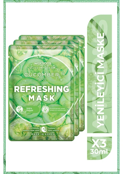 Fruity Maske Cucumber Refreshing Maske * 3 Adet