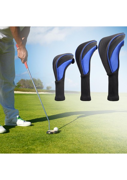 Golf Kulübü Baş Örtüsü 1 3 5 7 x Fairway Woods Boyunlu Örgü Mavi (Yurt Dışından) modelleri