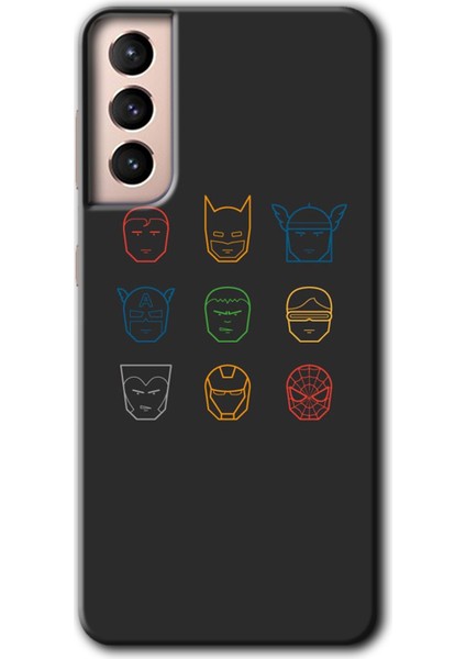 Galaxy S21 Kılıf Hd Desen Baskılı Arka Kapak - Avengers Minimalism