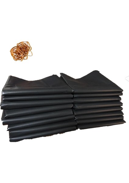 20 Adet 80X110 Lastikli Siyah Ultra Kalın Battal Boy Ev Taşıma Taşınma Poşeti Nakliye Çuvalı Nakliyat Torbası