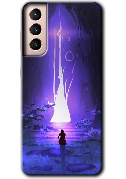 Galaxy S21 Kılıf Hd Desen Baskılı Arka Kapak - Wanderer Silhouette
