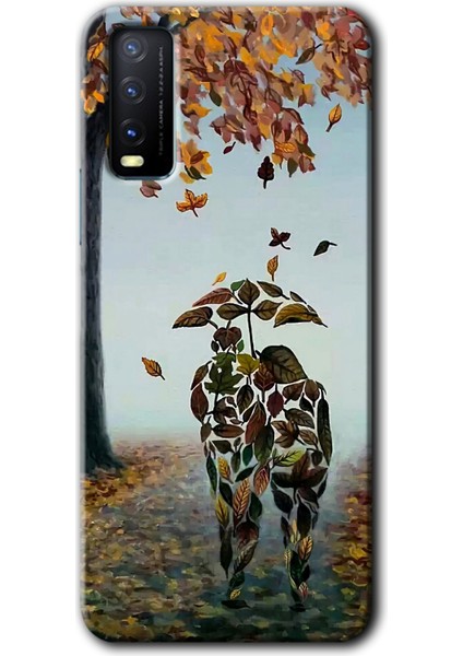 Vivo Y20 Kılıf Hd Desen Baskılı Arka Kapak + Kırılmaz Cam - Doğadan Aşk