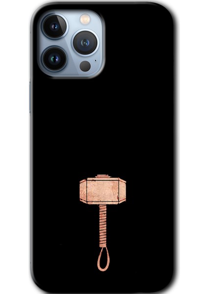 Apple iPhone 13 Pro Max Kılıf Hd Desen Baskılı Arka Kapak + Kırılmaz Cam - Thor Çekiç