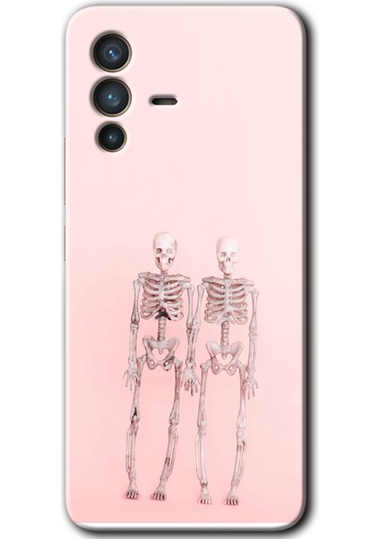 Vivo V23 5g Kılıf Hd Desen Baskılı Arka Kapak + Kırılmaz Cam - Yaşayan Çift