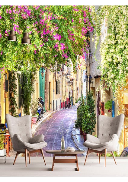 Bahar Yolu Desenli Isı ve Ses Yalıtımlı Sağlıklı Tekstil Duvar Kağıdı