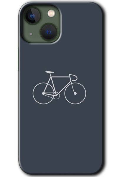 Apple iPhone 13 Kılıf Hd Desen Baskılı Arka Kapak + Kırılmaz Cam - Bike