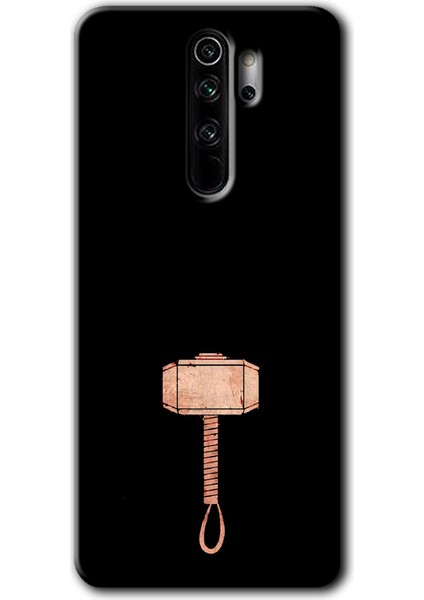 Redmi Note 8 Pro Kılıf Hd Desen Baskılı Arka Kapak + Kırılmaz Cam - Thor Çekiç