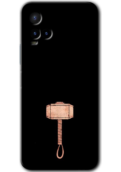 Vivo Y21 Kılıf Hd Desen Baskılı Arka Kapak + Kırılmaz Cam - Thor Çekiç