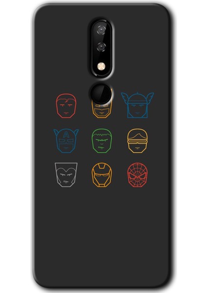 Casper Via P3 Kılıf Hd Desen Baskılı Arka Kapak - Avengers Minimalism