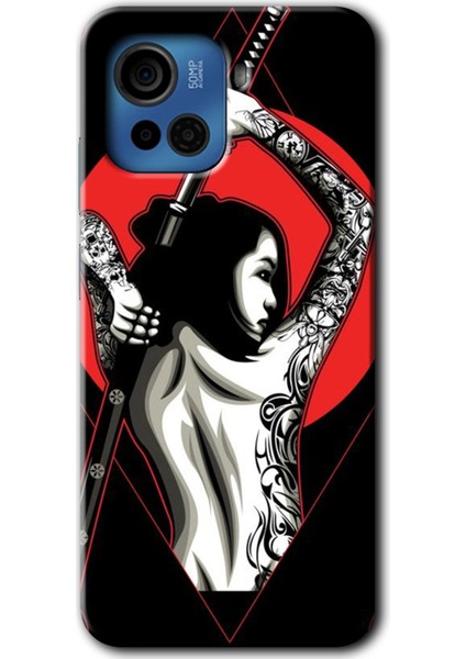 Casper Via F30 Kılıf Hd Desen Baskılı Arka Kapak - Samurai Girl