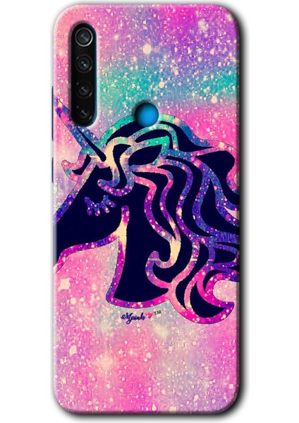 Redmi Note 8 Kılıf Hd Desen Baskılı Arka Kapak + Kırılmaz Cam - Unicorn Sleep