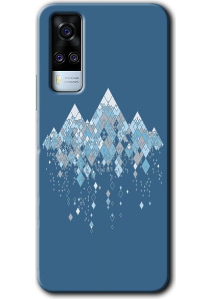 Vivo Y53S Kılıf Hd Desen Baskılı Arka Kapak + Kırılmaz Cam - Iceberg