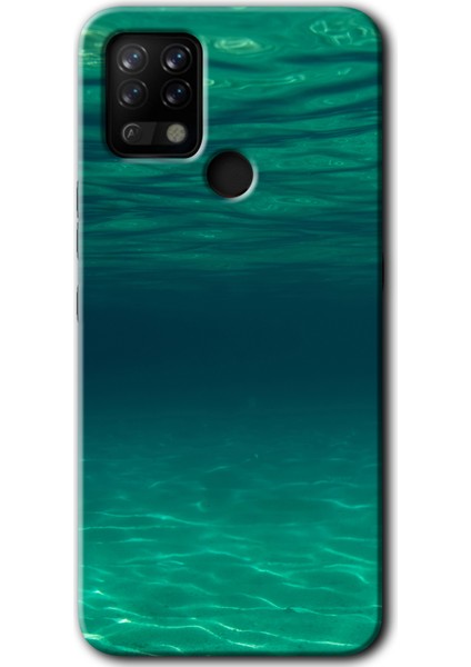 Tecno Pova Kılıf Hd Desen Baskılı Arka Kapak + Kırılmaz Cam - Derin Deniz