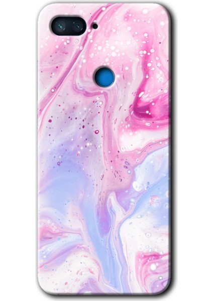 Xiaomi Mi 8 Lite Kılıf Hd Desen Baskılı Arka Kapak + Kırılmaz Cam - Kabarmış Leke