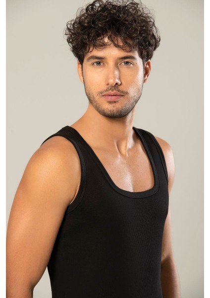 Erdem 3'lü Siyah Erkek Kaşkorse Atlet 11283 modelleri