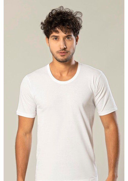 Erdem 3'lü Beyaz Penye O Yaka T-Shirt 11503 fırsatları
