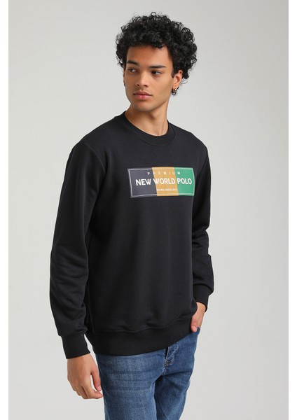 Bisiklet Yaka Lacivert Slim Fit Sweatshirt 23FWM60155 fiyatları