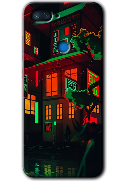 Xiaomi Mi 8 Lite Kılıf Hd Desen Baskılı Arka Kapak + Kırılmaz Cam - China Street