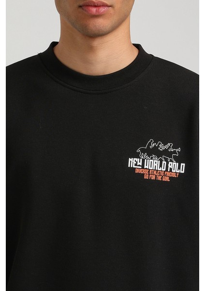 Bisiklet Yaka Siyah Slim Fit Sweatshirt 23FWM60158 fırsatları