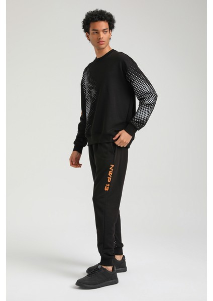 Bisiklet Yaka Siyah Slim Fit Eşofman 23FWM60157 fırsatları