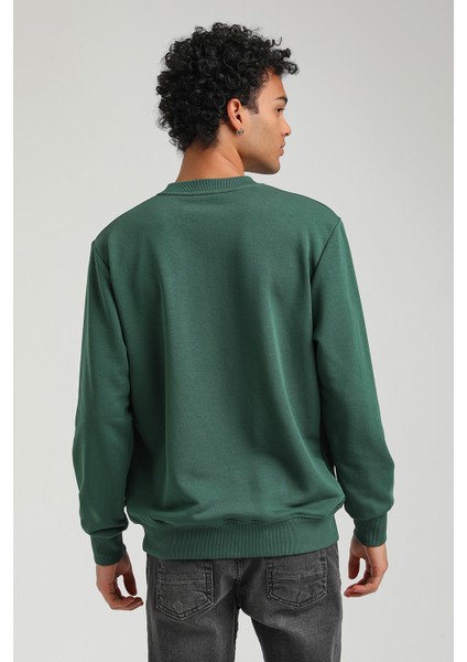 Bisiklet Yaka Yeşil Slim Fit Sweatshirt 23FWM60152 indirimleri