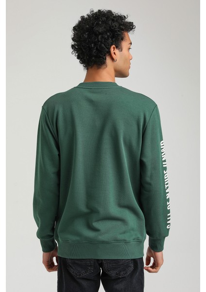 Bisiklet Yaka Yeşil Slim Fit Sweatshirt 23FWM60147 indirimleri