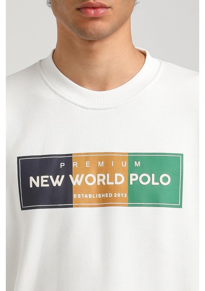 Bisiklet Yaka Ekru Slim Fit Sweatshirt 23FWM60155 fiyatları