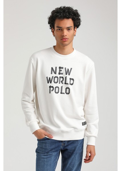 Bisiklet Yaka Ekru Slim Fit Sweatshirt 23FWM60161 fiyatları