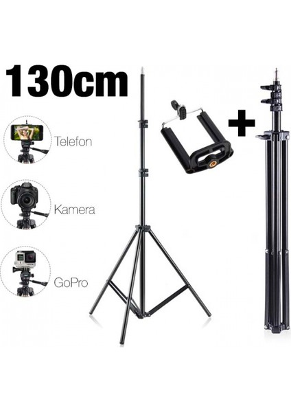 130CM Işık Ayağı Tripod Standı 3 Ayaklı Tripod Işık Ayağı 1.3 Metre