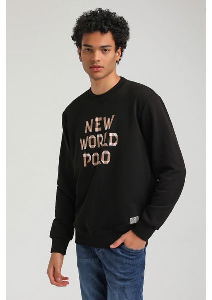 Bisiklet Yaka Siyah Slim Fit Sweatshirt 23FWM60161 fiyatları