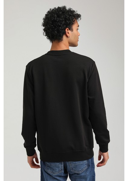 Bisiklet Yaka Siyah Slim Fit Sweatshirt 23FWM60161 indirimleri