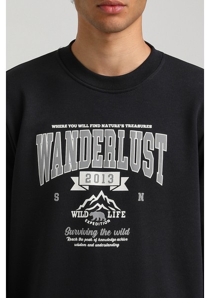 Bisiklet Yaka Lacivert Slim Fit Sweatshirt 23FWM60146 fiyatları